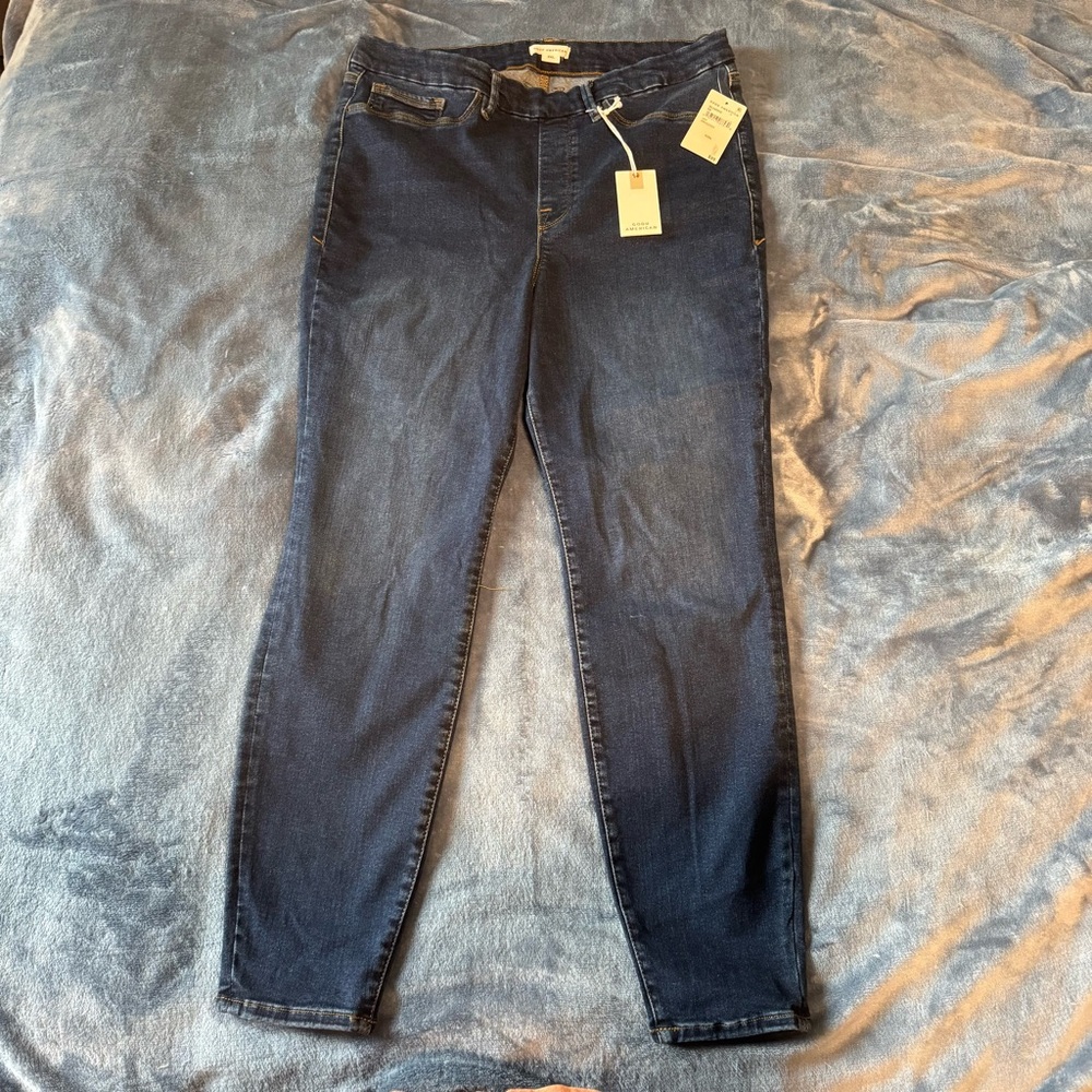Good American POWER STRETCH PULL-ON SKINNY JEANS 2XL
